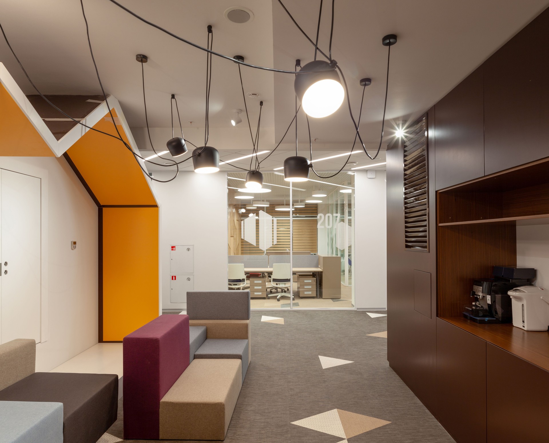Modern office kitchen interior